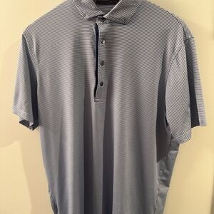 Greyson Men's Polo Shirt - Gray and White Stripes